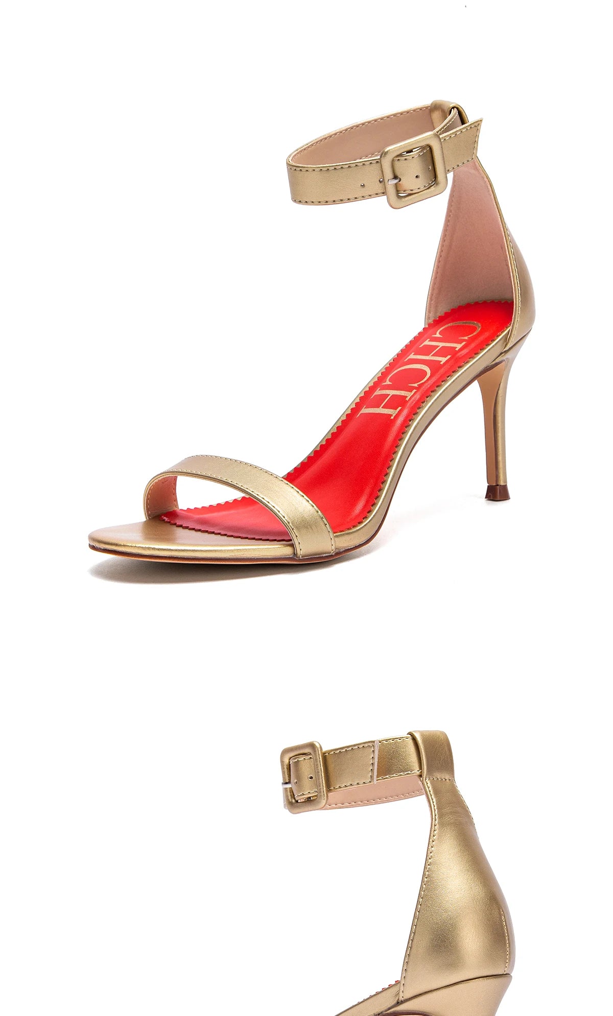 High heel sandals luxury brand 2025 summer new simple design wrap heel Girl