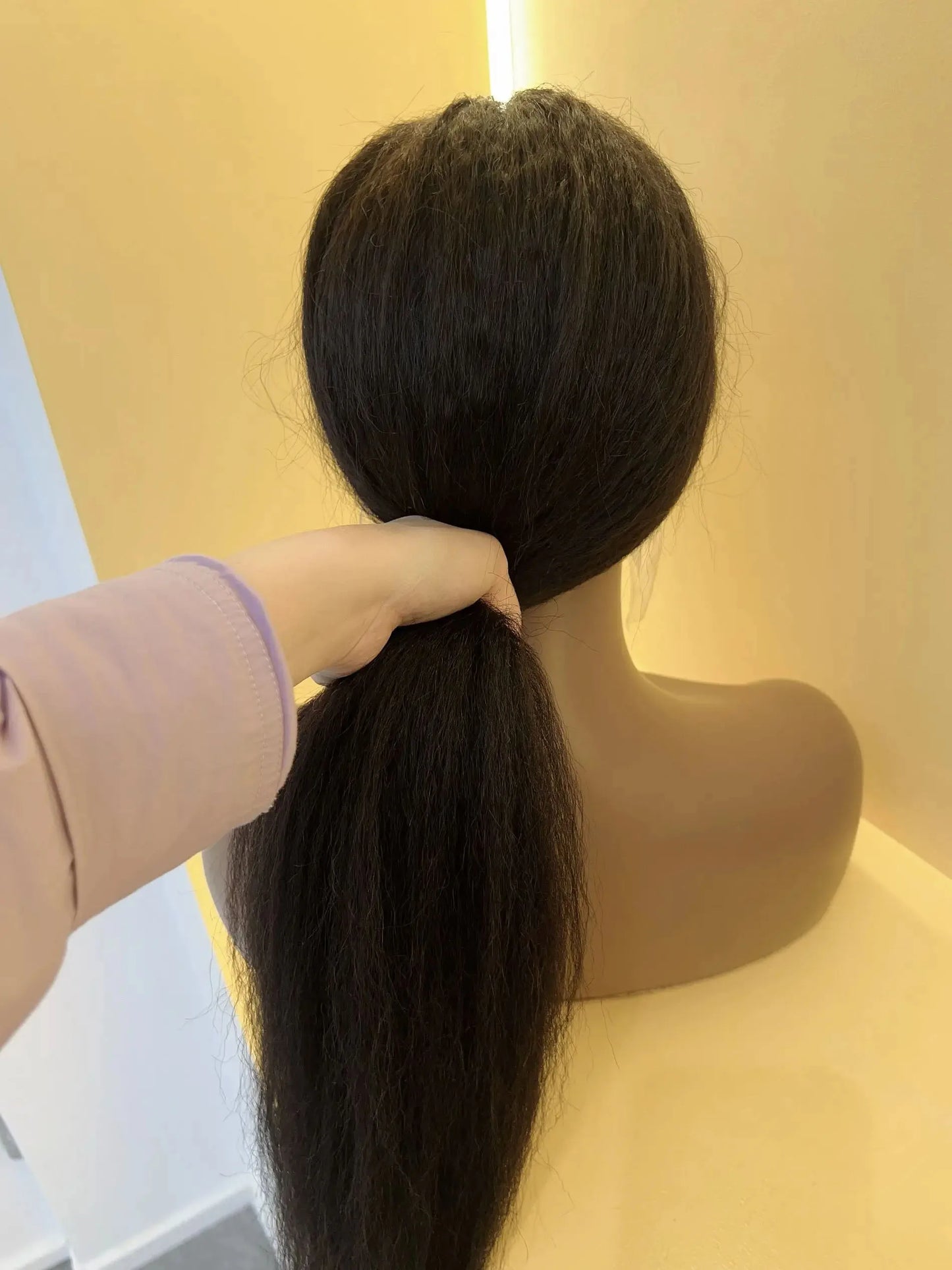 13x6 Kinky Straight Lace Front Human Hair Wig With Kinky Edges Baby Hair 360 Transparent Lace Yaki Straight Human Hair Wigs