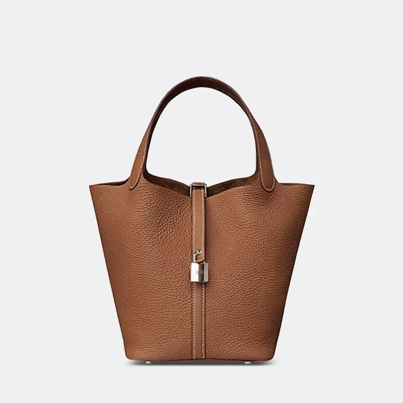 Autumn/winter Nichedesign Women's Bucket Bag Genuine Leather Handbag Mother-child Bag Tote For Ladies