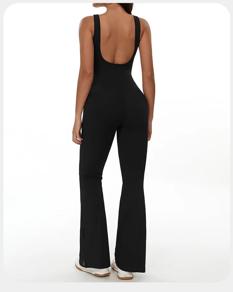 Backless Romper for Women Workout Set Sportswear Jumpsuit Fitness Bodysuit Women Tracksuit Gym Clothes One-piece Playsuit Set