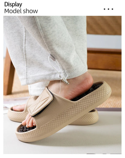 New Summer Men Massage Slippers Sides Indoor Outdoor Sandals Beach Casual Shoes Soft Sole Slides Men Flip-flops Men's Footwear