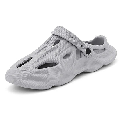 Litfun Summer Clogs Sandals For Men New Outdoor Soft Botton Beach Slippers Anti-slip EVA Garden Shoes Fashion Hollow Hole Shoes