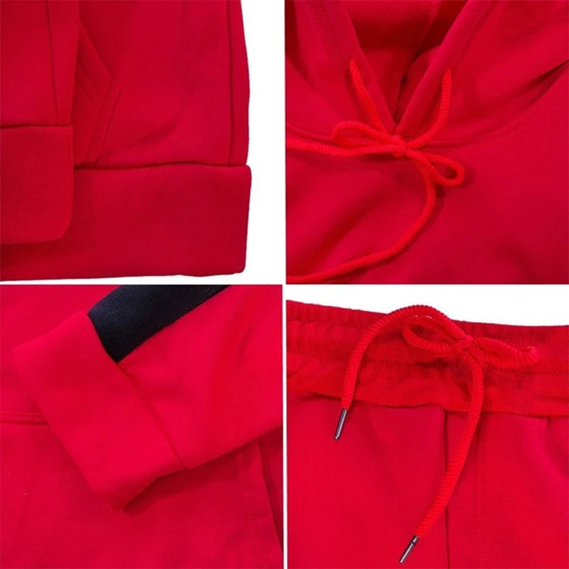 Jogging Mens Tracksuit California Print Hooded Sweatshirt+Pants 2 Piece Set Casual High Quality Comfortable Sports Trend Outfits