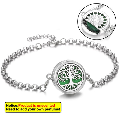 Essential Oil Diffuser Aromatherapy Bracelet Aroma Diffuser Bracelets Adjustable Chain Scent Perfume Locket Bracelet Women Men