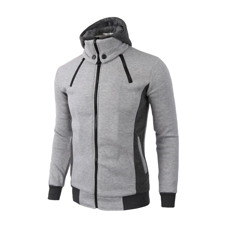 2024 New Autumn Men Sweatshirts Long Sleeve Jacket Hoodie Zipper Closure Jacket Male Hoodies Sweatshirt Slim Fit Male Clothing