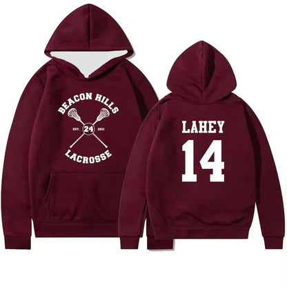 Teen Wolf Hoodie Beacon Hills Stilinski 24 Lahey McCall Pullover Tv Show Hooded Sweatshirt Hooded Hip Hop Hoodies Streetwear Top