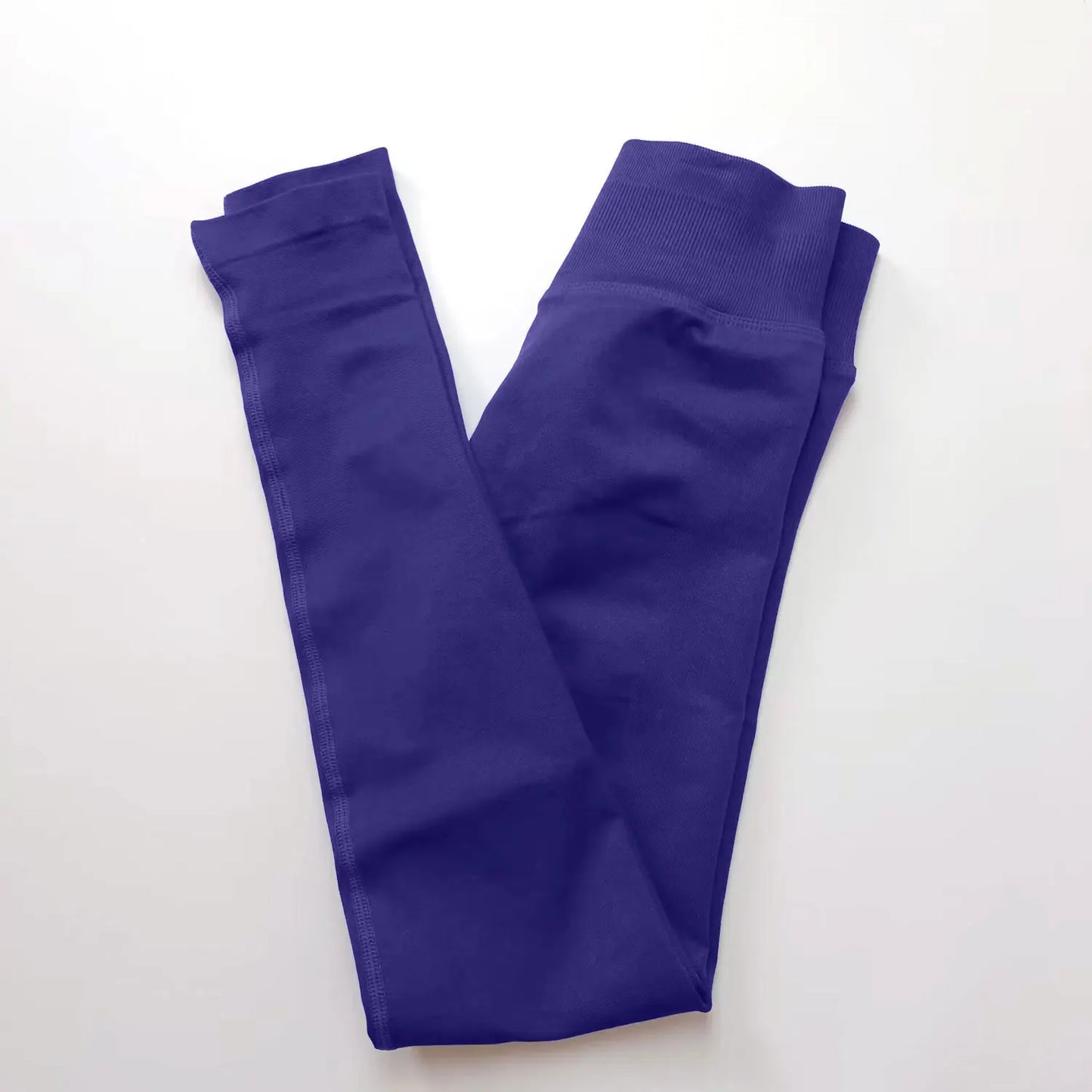 NCLAGEN Impact Leggings Women Seamless Sports Yoga Pants Low Ribbed Band Gym clothes Fitness Workout wear Scrunch Bum Tights