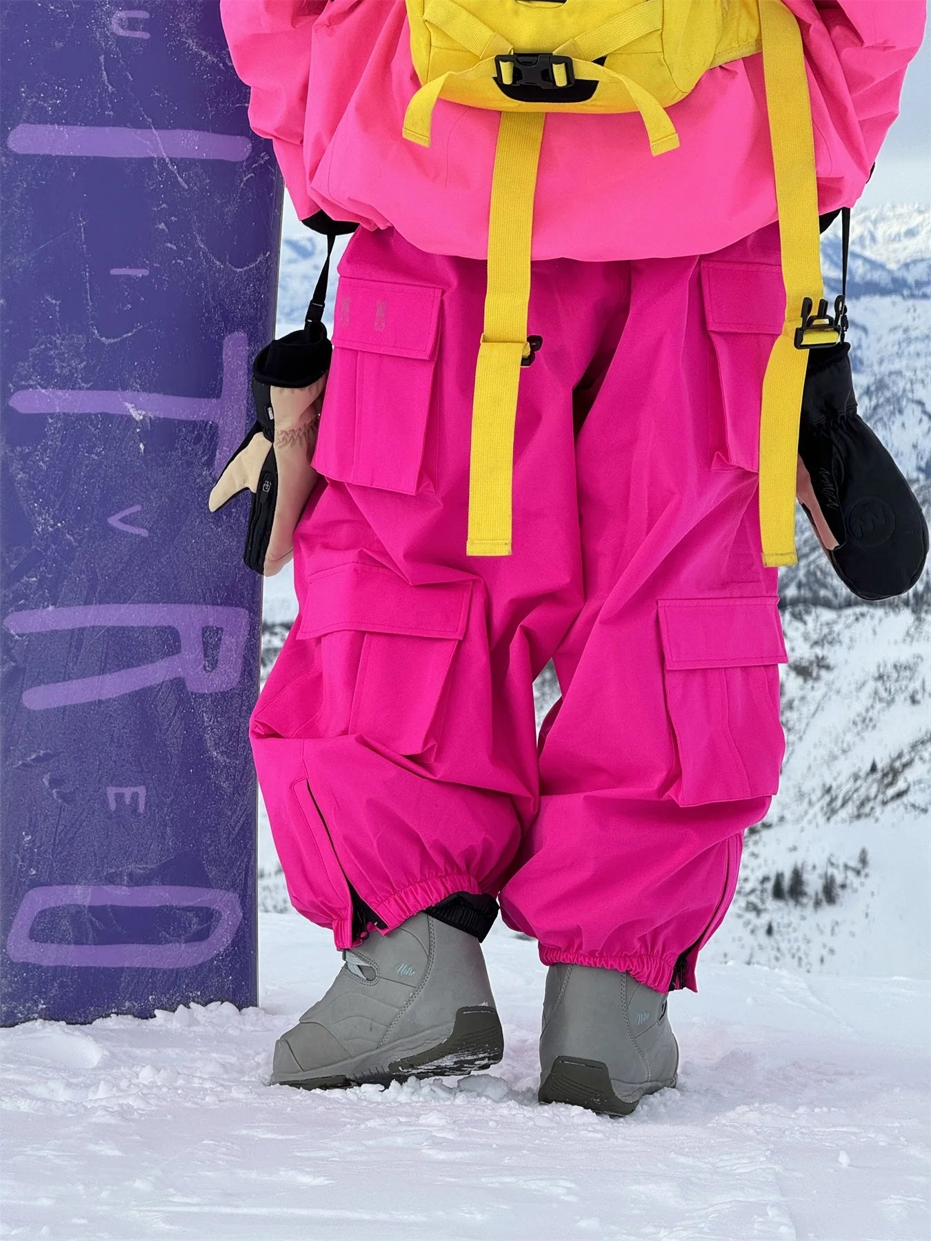 Oversize Winter Ski Pants 3L Snowboard Pant Thicken Thermal Waterproof Breathable Outdoor Sports Warm Women's Men's Ski Trousers