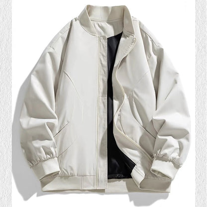 2025 autumn new men's pilot jacket fashion casual light solid color baseball uniform sportswear jacket, DIY LOGO S-4XL