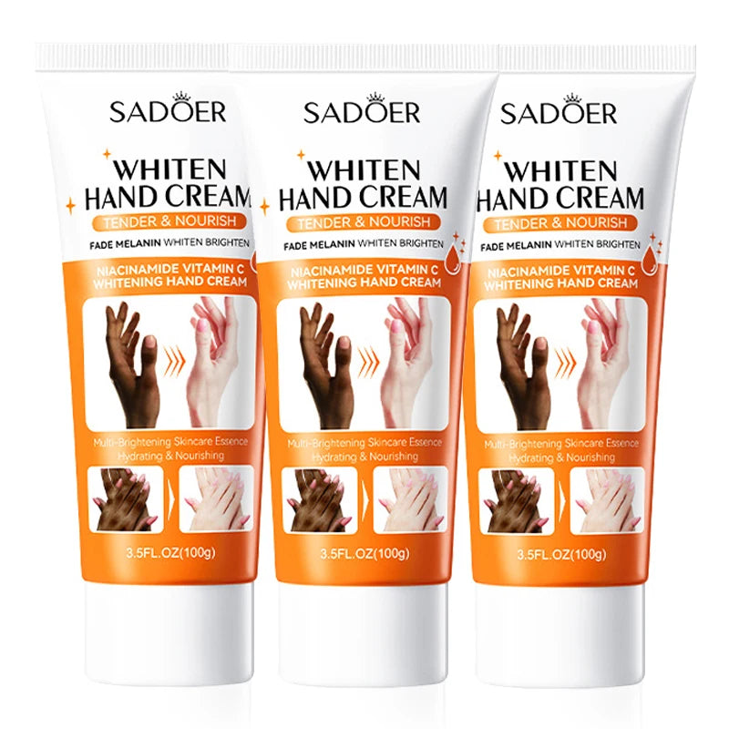 1/2/3pcs SADOER 100g Moisturizing Hand Cream Tender Nourish Non Greasy Brightening Hydrating Beauty Hands Travel Size Skin Care