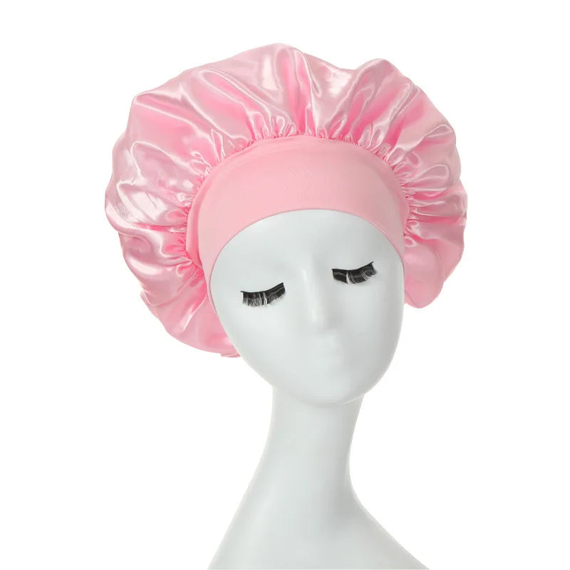 Hair Bonnet For Sleeping Women Wide Brim Sleep Cap Hair Bonnet For Curly Hair Showercap Children Men