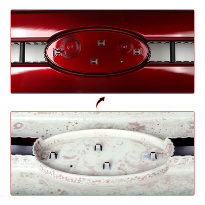 Ruby Red Grille for 2011-2016 Ford F250 F350 F450 F550 Super Duty XLT King Lariat Car Upper Bumper Hood Mesh Racing Grills