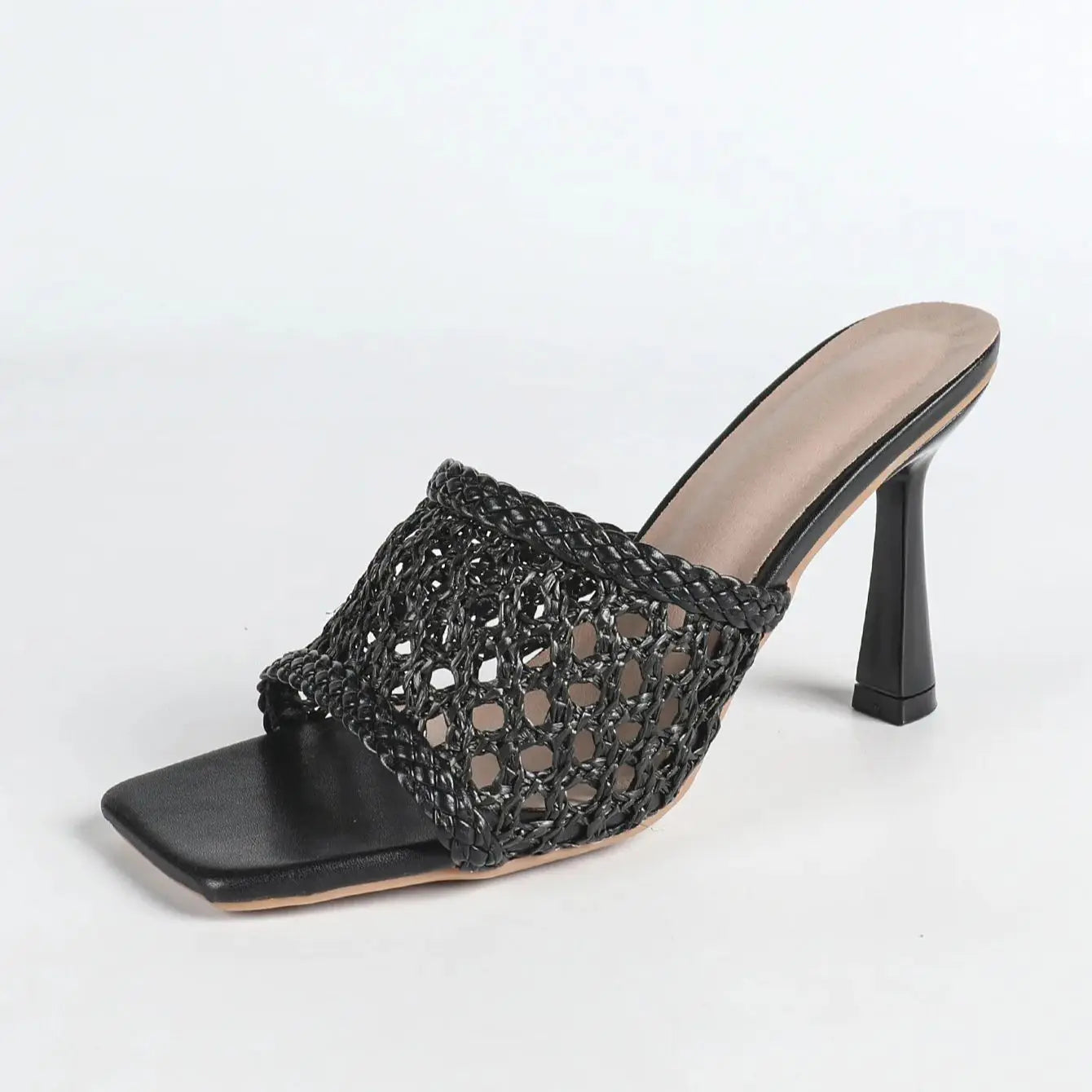 LIHUAMAO slipper slingback heel sandals shoes stilletto high heel thin heel sandals women pumps party night club slipper