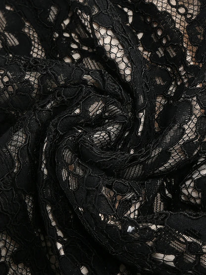 Sexy Spaghetti Strap V Neck Lace Long Dress Women Black Floral Lace Sleeveless Bodycon Dresses Elegant Evening Celebrity Party