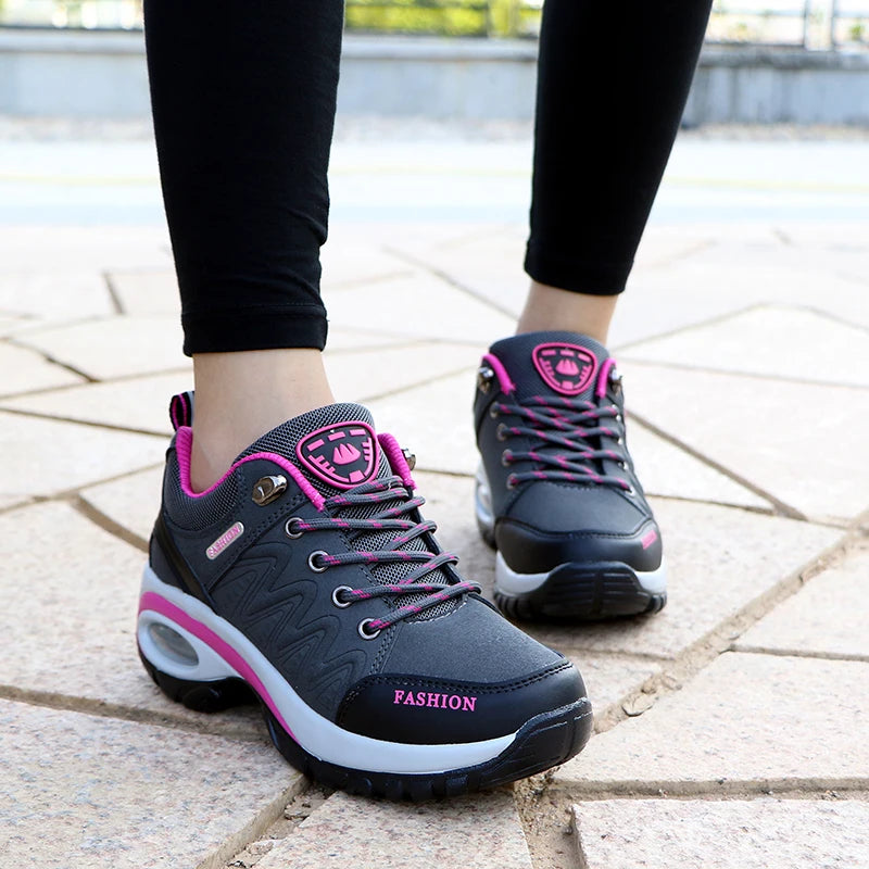 Ladies Sneakers Comfortable Breathable Platform Shoes Fashion Lace Up Female Casual Shoes for Women Outdoor Short Boots