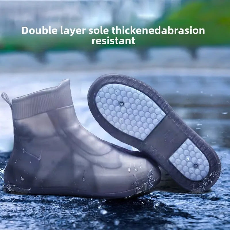 Reusable Coat Walking Shoes Rainy Day Lightweight Thick Wear-resistant Silicone Daily Household Items Rain Shoe Covers Travel