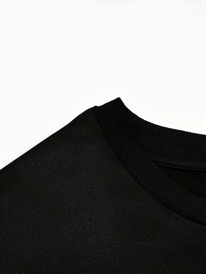 Summer 2025 new 3D letter print casual graphic T-shirt with short sleeves for sportswear and casual daily wear