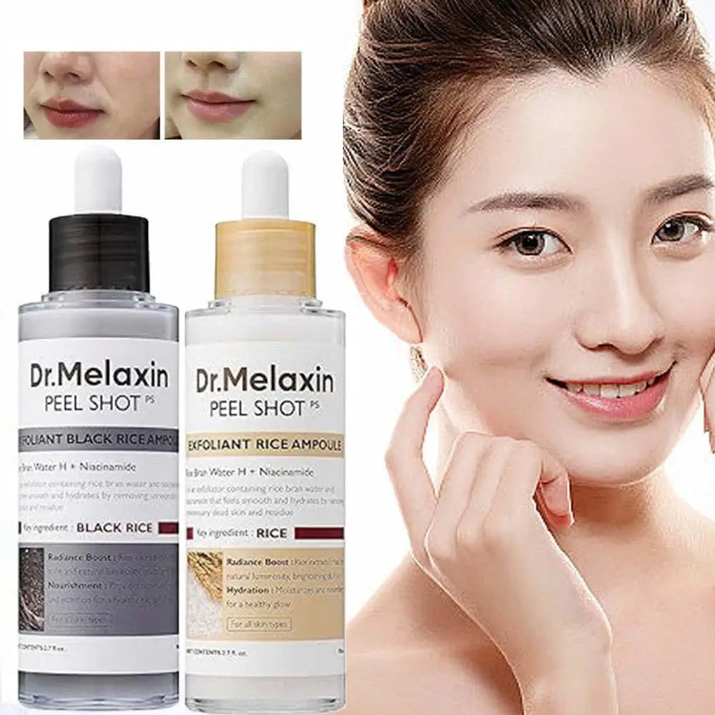 Dr.Melaxin Peel Shot Glow Black Rice Peeling Ampoule Soft Exfoliating Scrub Dead Skin Care Korean Skincare