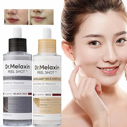 Dr.Melaxin Peel Shot Glow Black Rice Peeling Ampoule Soft Exfoliating Scrub Dead Skin Care Korean Skincare