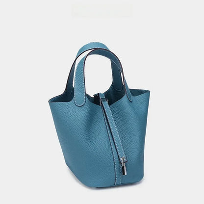Autumn/winter Nichedesign Women's Bucket Bag Genuine Leather Handbag Mother-child Bag Tote For Ladies
