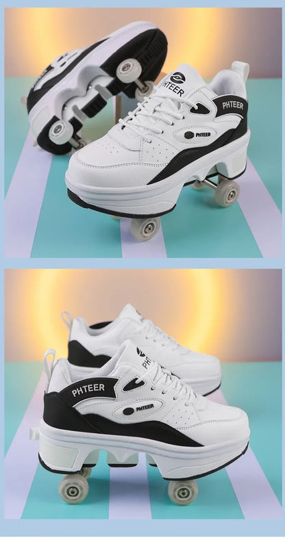 Rollers for Shoes Sports Shoes on Wheels Roller Skates Roller Skates for Girls Boys Roller Skates Shoes with Wheels