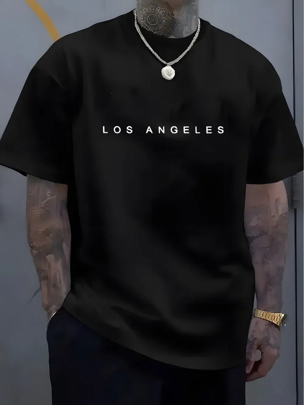 American style new summer men's letter printed comfortable and breathable round neck T-shirt outdoor casual top