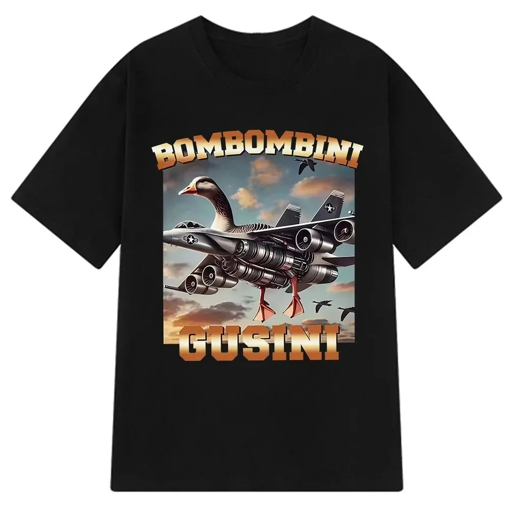 Tung Tung Tung Sahur Meme T Shirt Tralalero Tralala Bombardiro Crocodilo Funny T-shirt Men Women Polyester Short Sleeve Tshirt