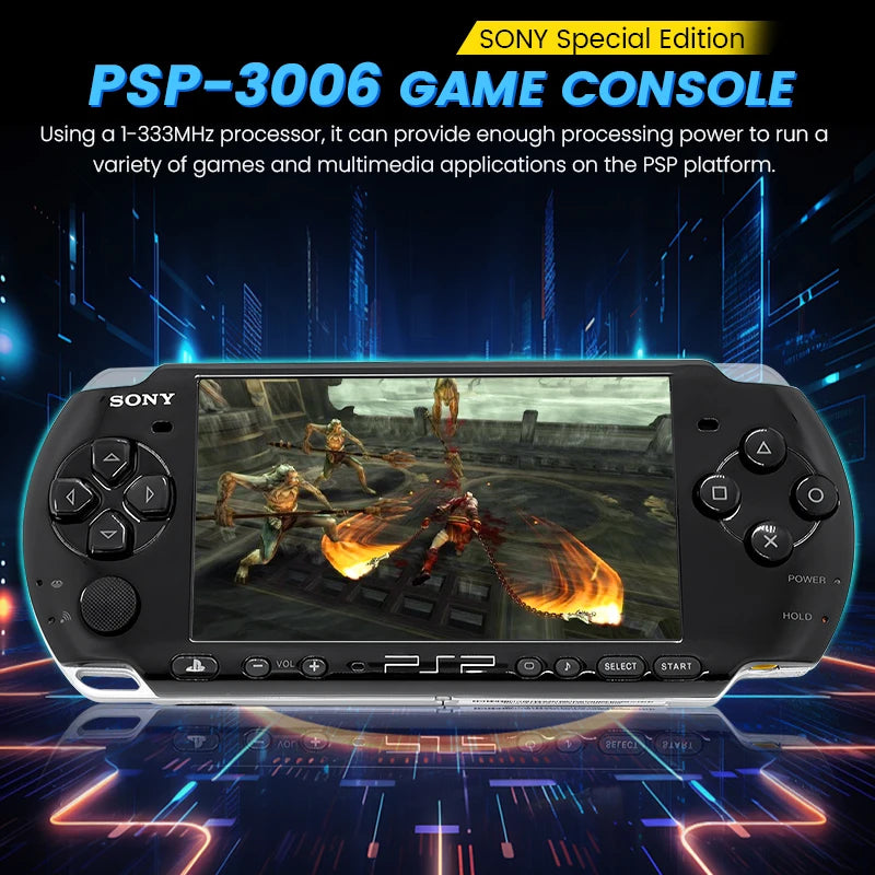PlayStation PSP3000 Game Console (PSP-3006) PlayStation Handheld GBA Arcade Game Console+(Free Games) No UMD function