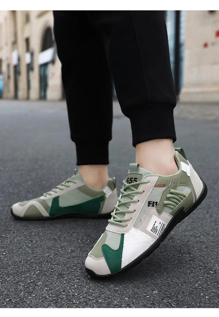 Low-Top Men's Casual Shoes Breathable Retro Sporty Style Summer New Fashion Trendy Bean Board Shoes Comfortable Rubber Sole