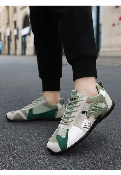 Low-Top Men's Casual Shoes Breathable Retro Sporty Style Summer New Fashion Trendy Bean Board Shoes Comfortable Rubber Sole