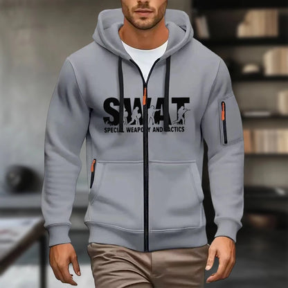 Mens Hoodies Sweatshirt New Casual Long Sleeve Hoodie Men Zipper Cardigan Hooded Sweatshirts