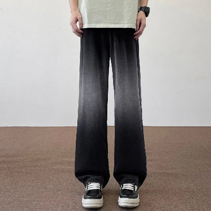 2025 Autumn 190 Tall Man 115cm Extra Long Length Jeans Plus Large Size Straight Barrel Wide Leg Pants Droop Ventilate Clothing