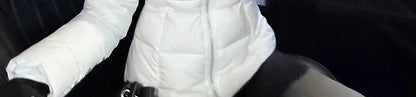 White Large Fur Collar down Jaet Women's 2025 Winter New Design Ultra Slim Lightweight Hooded White Du down Outerwear
