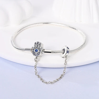 Bracelet Silver 925 Original 17-20CM Star Moon Sun Four Leaf Clover Green Zircon Bracelets Fit DIY Charms Birthday Jewelry Gifts