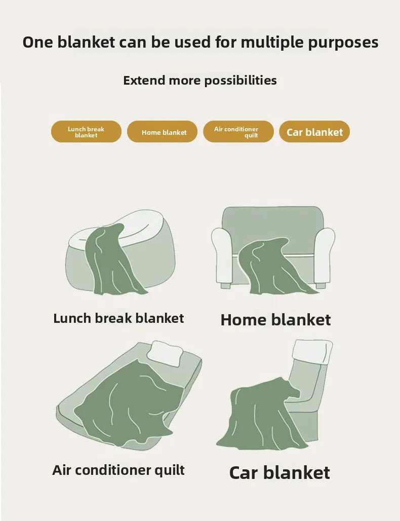 Thickened Material Suitable for Bedroom 1 Piece of Plush Blanket with Wide Terms, Solid Color Multifunctional Flannel Blanket