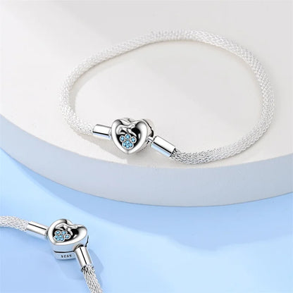 Bracelet Silver 925 Original 17-20CM Star Moon Sun Four Leaf Clover Green Zircon Bracelets Fit DIY Charms Birthday Jewelry Gifts