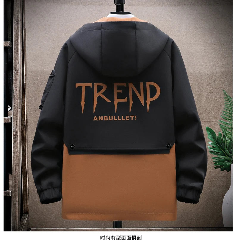 Autumn Casual Men Sets Two Pieces Fashion Korean Trend Hooded Jacket + Pants Spring Sweatshirt Sportswear Man Suit