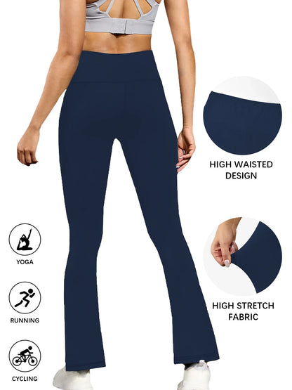 Women's Super Soft Flare Pants High Waisted Tummy Control Workout Yoga Leggings Bell Bottoms