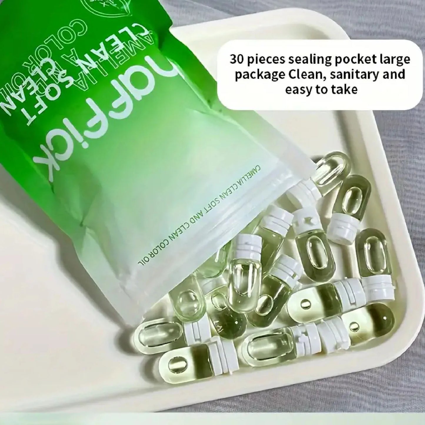 30 Count Makeup Remover Oil Individually Wrapped Camellia Extract Deep Cleaning Gentle Cleanser Oil