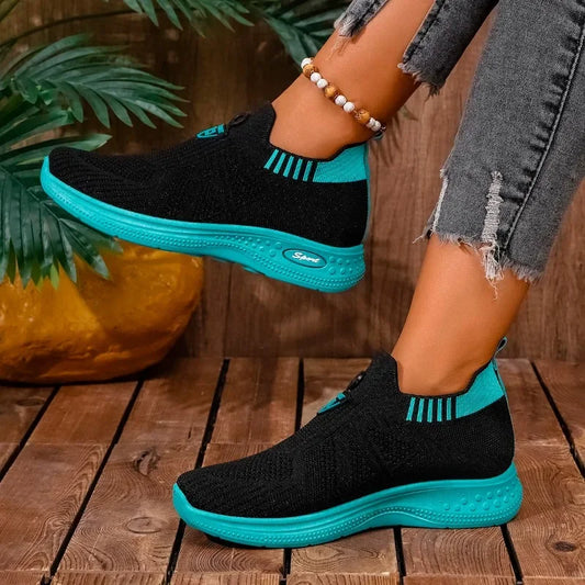 Ladies Shoes 2025 Fashion Slip-on Women's Vulcanize Shoes New Color Matching Breathable Hot Sale Light Comfortable Casual Shoes