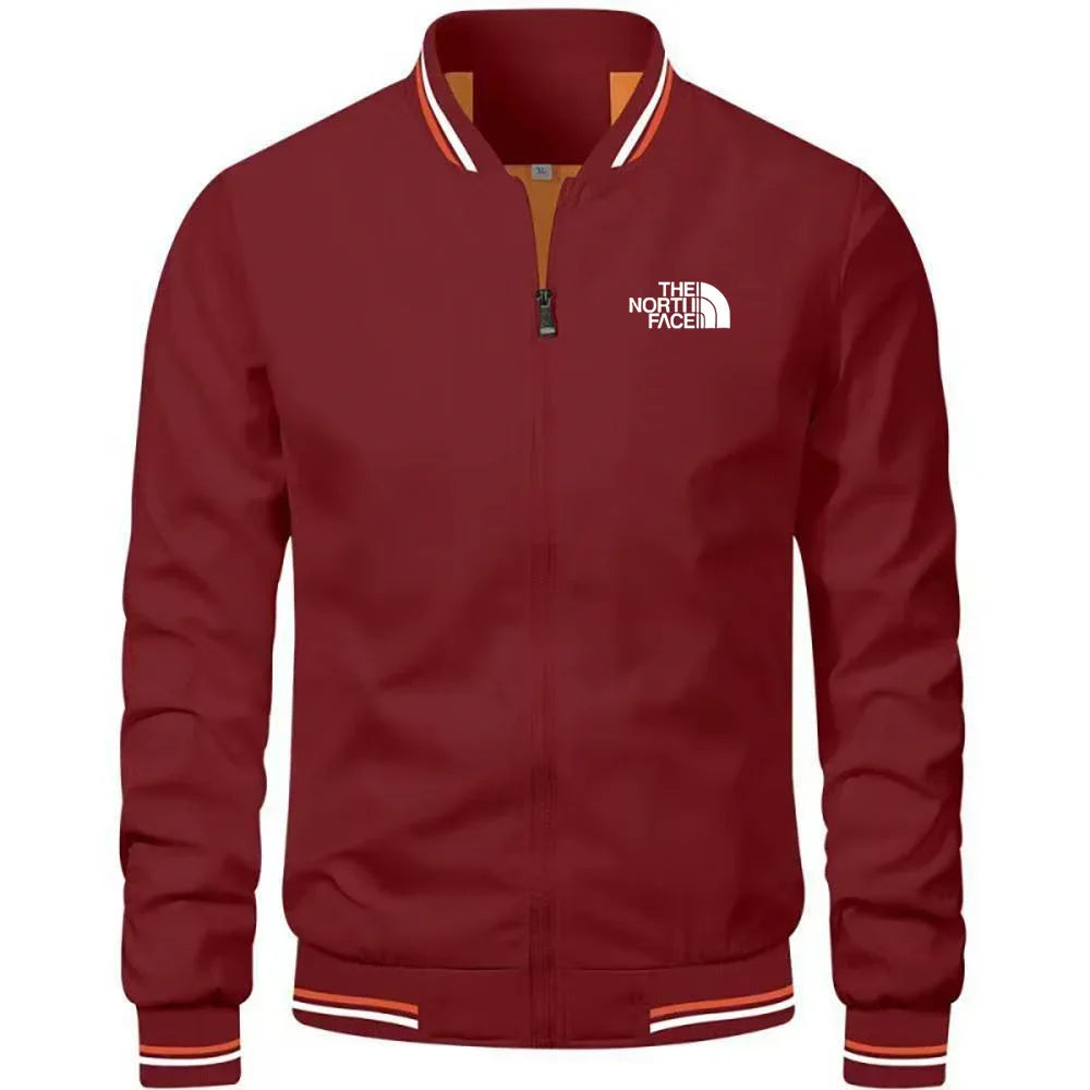 Men's outdoor sports windproof, waterproof and sun-proof hoodless slimming jacket, woven casual multi-functional jacket