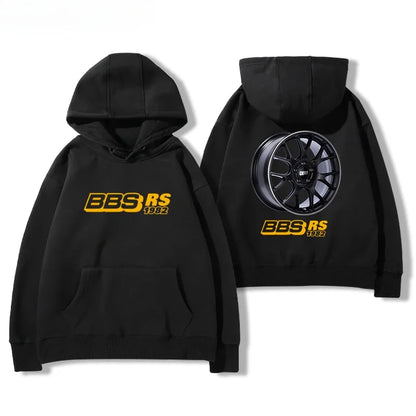 2024bbs Wheel Printed Hoodie Men's and Women's Car Modification Culture Four Seasons All Loose Casual Jacket Breathable Light