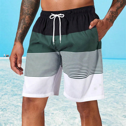 Sea Beach Casual Classic Stripe Beach Shorts For Men Loose Breathable Quick Dry Sport Board Short Summer Fashion New Short Pants