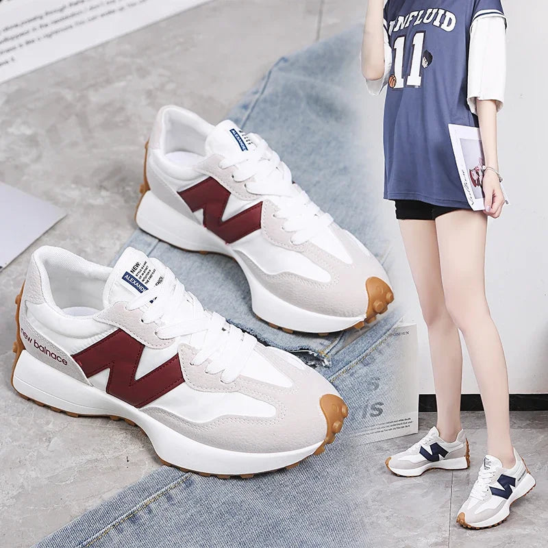 Women Casual Shoes Fashion Breathable Walking Flat Shoes Sneakers Women 2025 & 2026 Gym Vulcanized Shoes White Female Footwear