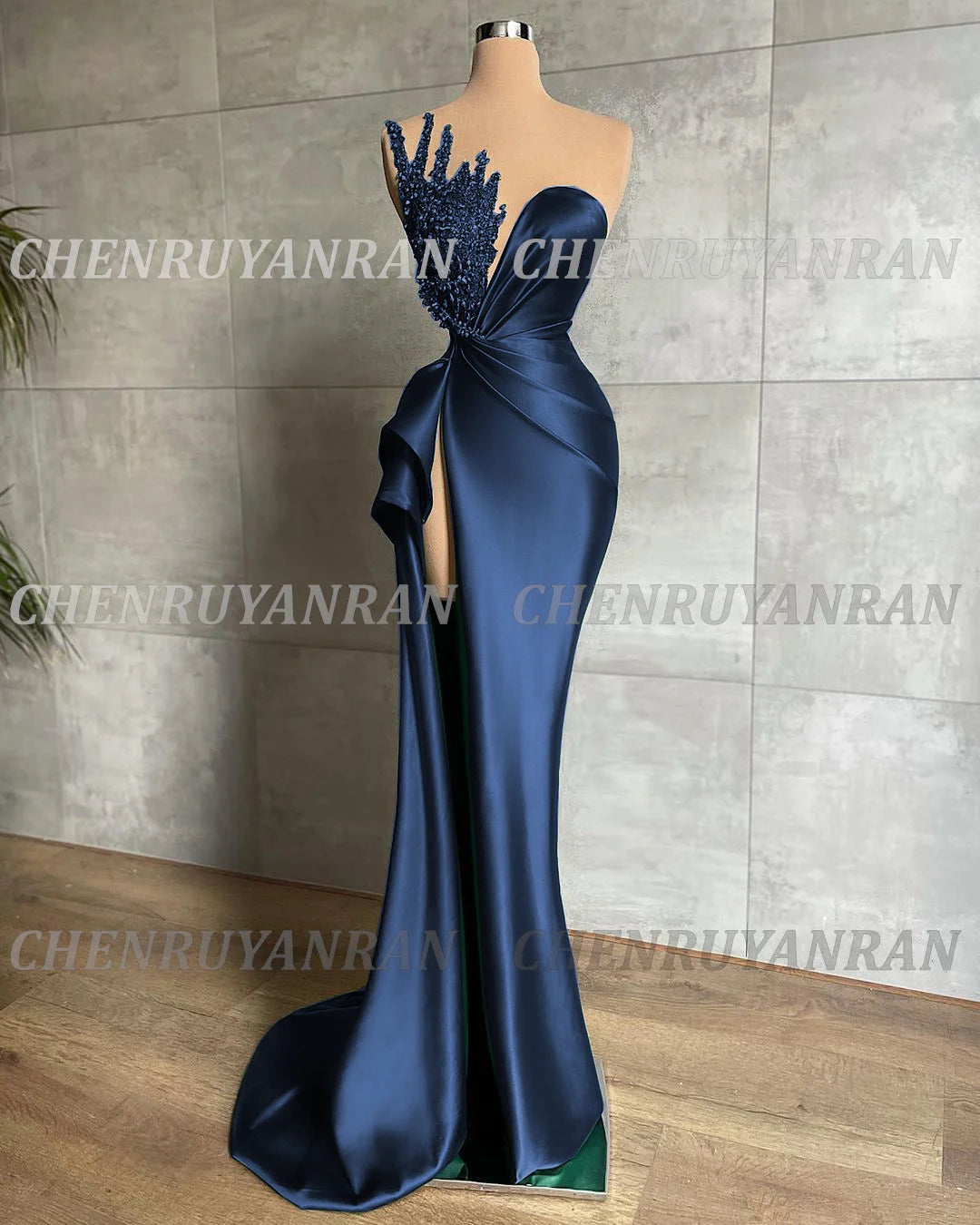 Green Evening Dresses 2025&2026 Sweetheart Sequin Beaded Long Satin Formal Party Dress Pleat Side Split Sexy Zipper Simple Prom Gowns