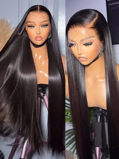 Smooth Straight 13x4 13x6 Transparent Lace Front Human Hair Wigs For Women 360 Frontal Wigs 4X4 Closure Wig 100% Human Hair