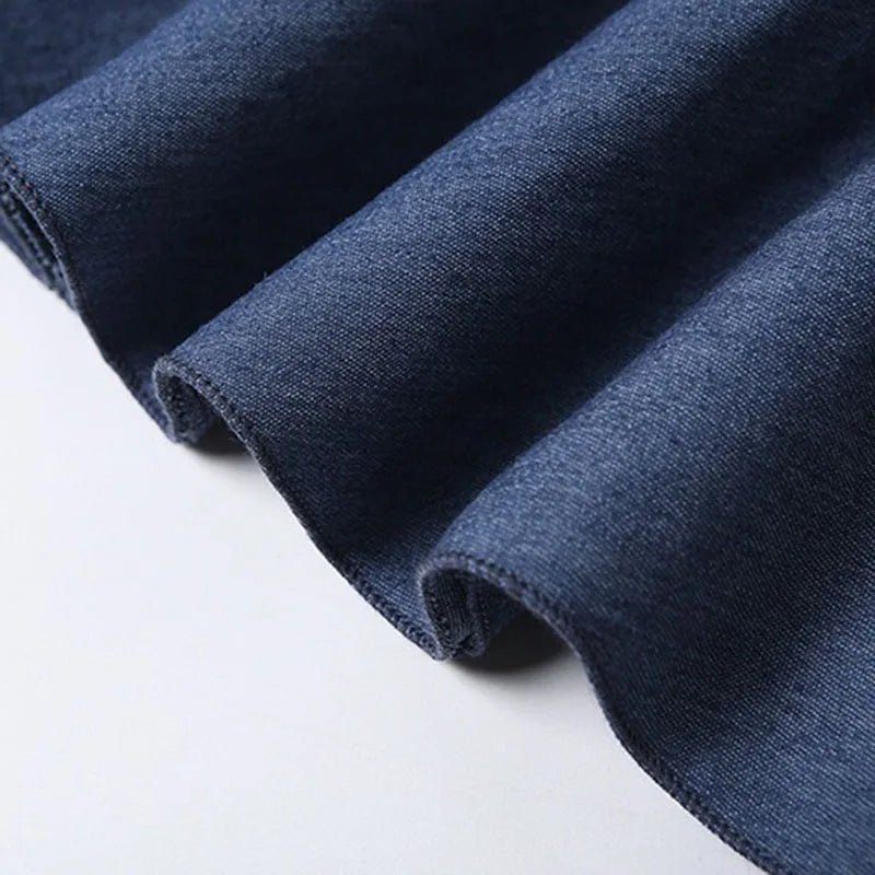 DongCMY 2026 Summer Women's New Bag Hip Sexy Mini Dress Women Solid Wrapped Chest Sleeveless Classic Imitation Denim Dress