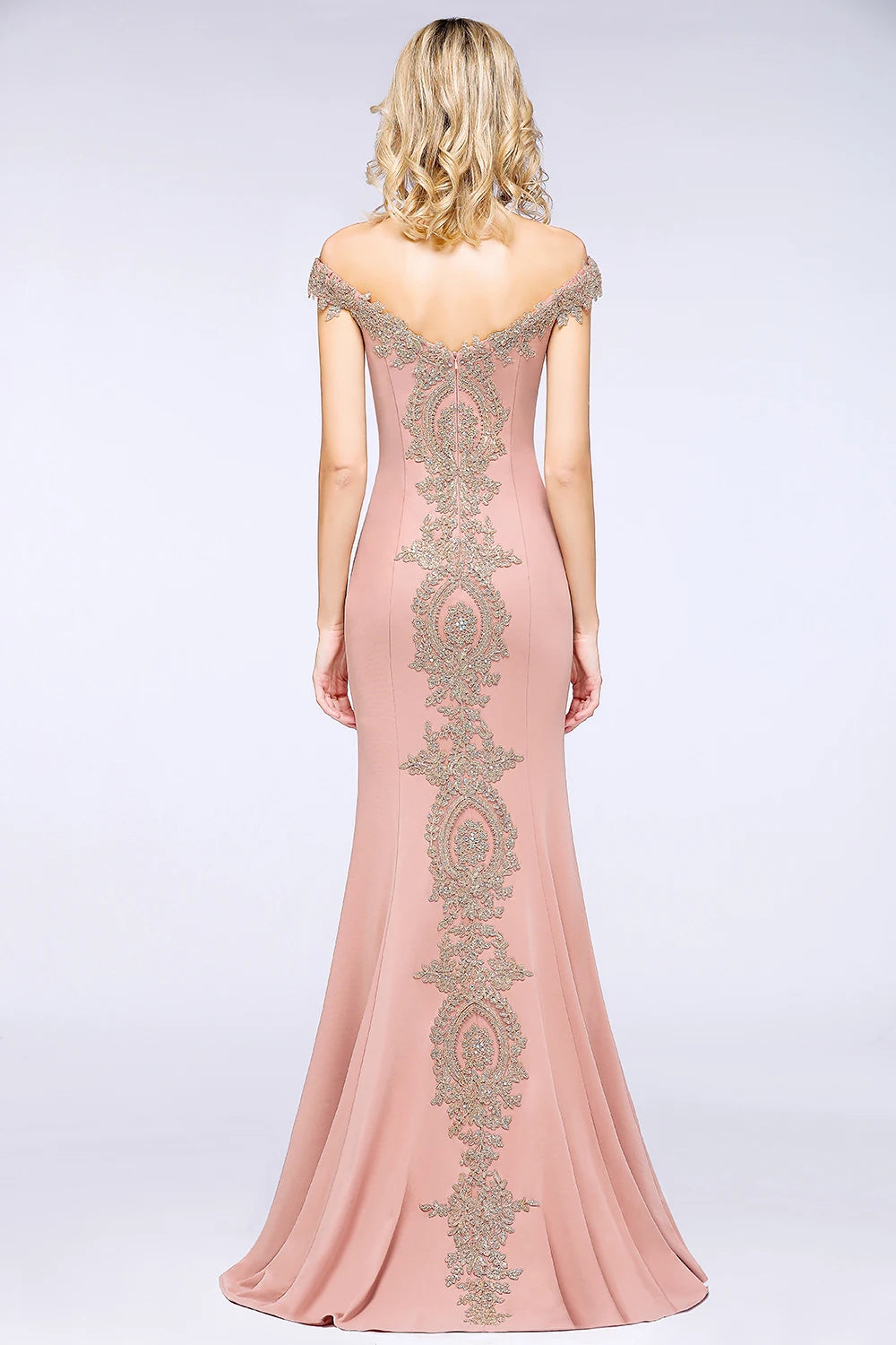 Women Evening Dresses Evening Prom Formal Gowns Wedding Party Long Dress Lace Applique Off Shoulder Dresses Gala