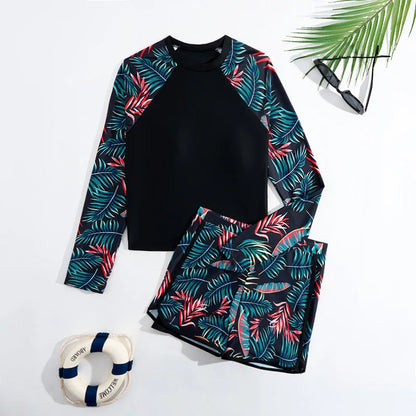 Summer Swimsuits Closed Tankini Sets Female Swimwear Sports Beach Wear Two-Piece Bathing Suits Pool Women's Swimming Suit 2025