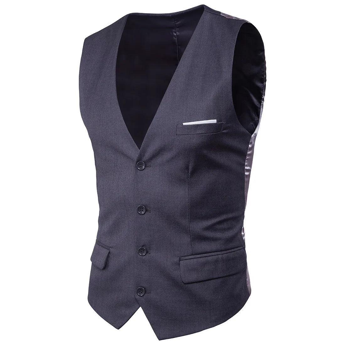 High Quality Men Suit Vest Waistcoat Business Casual Slim Groom Groomsman Wedding Men's Dress Blazer Vests 9 Colors Formal Party